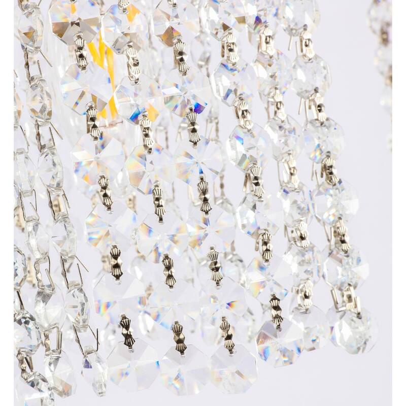 Olivia 1-Light Clear Crystals Wall Sconce