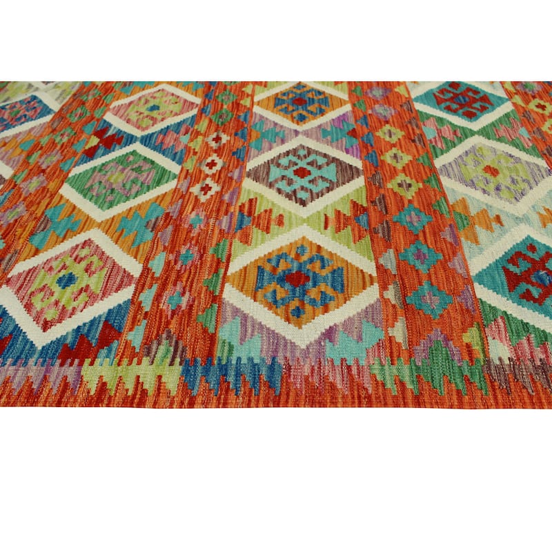 Flatweave Truman Red/Ivory Rug - 8'4" x 11'9"