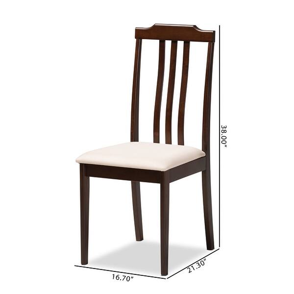 Clarissa MidCentury Modern 2Piece Dark Brown Wood Dining Chair Set