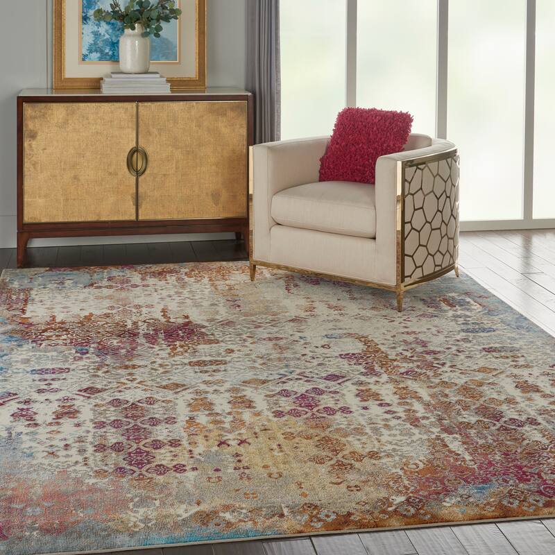 Nourison Entice Vintage Moroccan Ombre Multicolor Area Rug