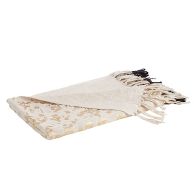 Two-Tone Design Foil Print Throw Blanket