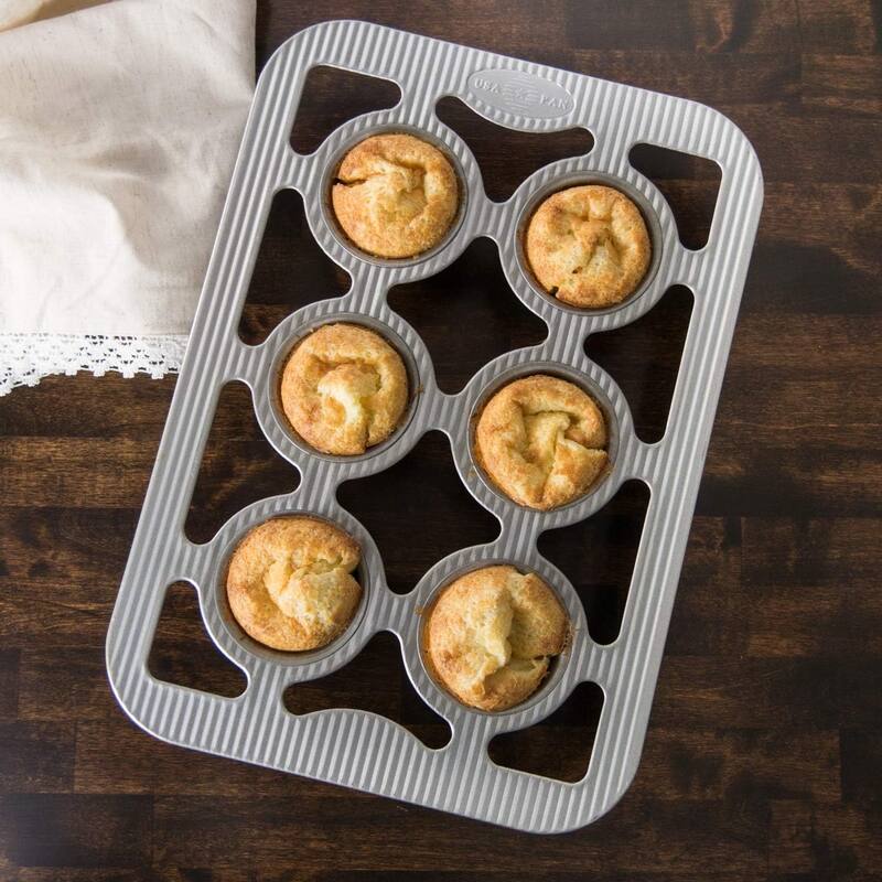 USA Pan 1290PO 6-Well Bakeware Popover Pan, Non-stick - Silver