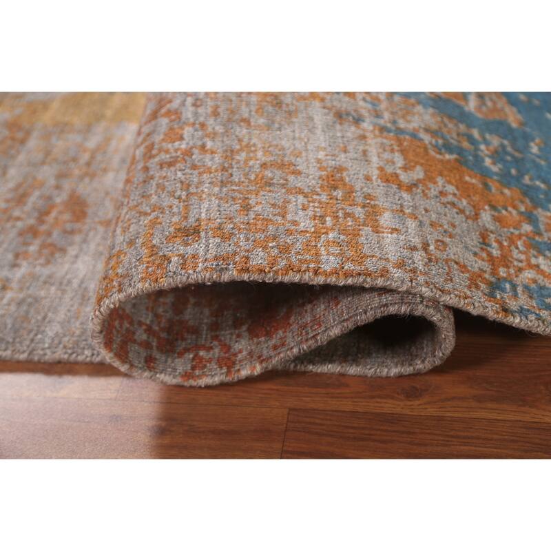 Modern Abstract Area Rug Handmade Wool Carpet - 5'4"x 8'4"