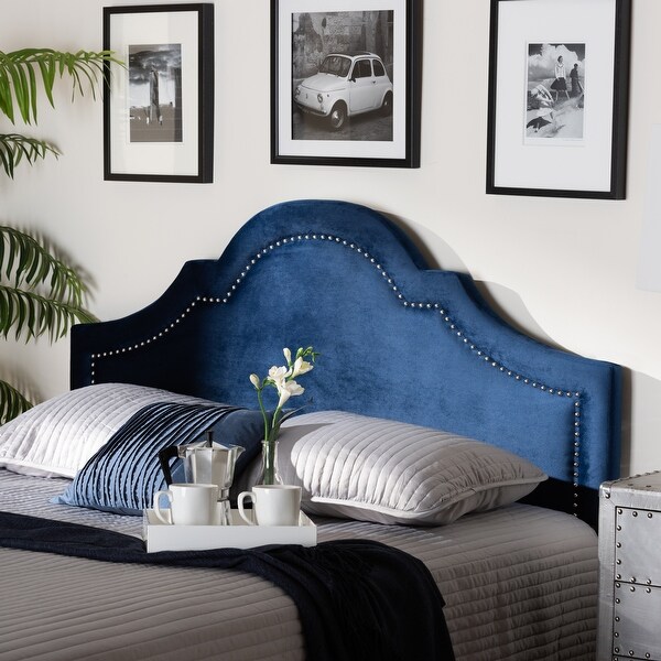 Navy blue deals fabric headboard