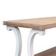 preview thumbnail 4 of 3, 3 Tier Wood Console Table with Curved Legs, Brown and White, 35.4" L x 15" D x 30.2" H - 35.4" x 15" x 30.2"