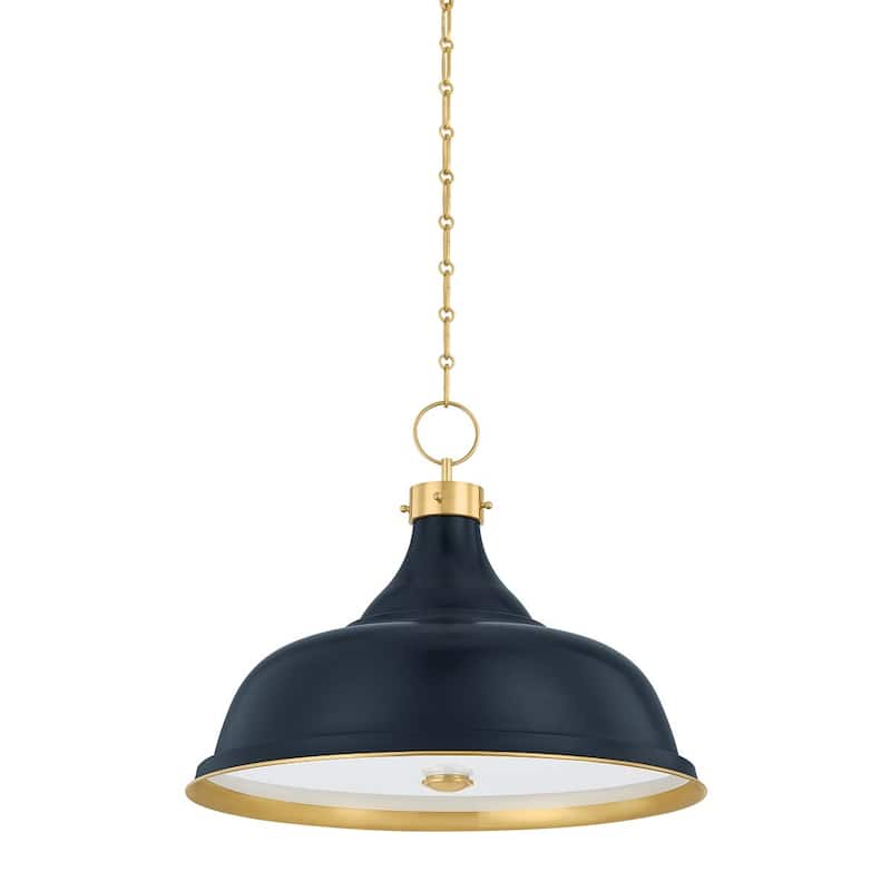 Hudson Valley Lighting MDS300L Painted No. 1 4 Light 24" Wide Pendant - Aged Brass / Distressed Bronze