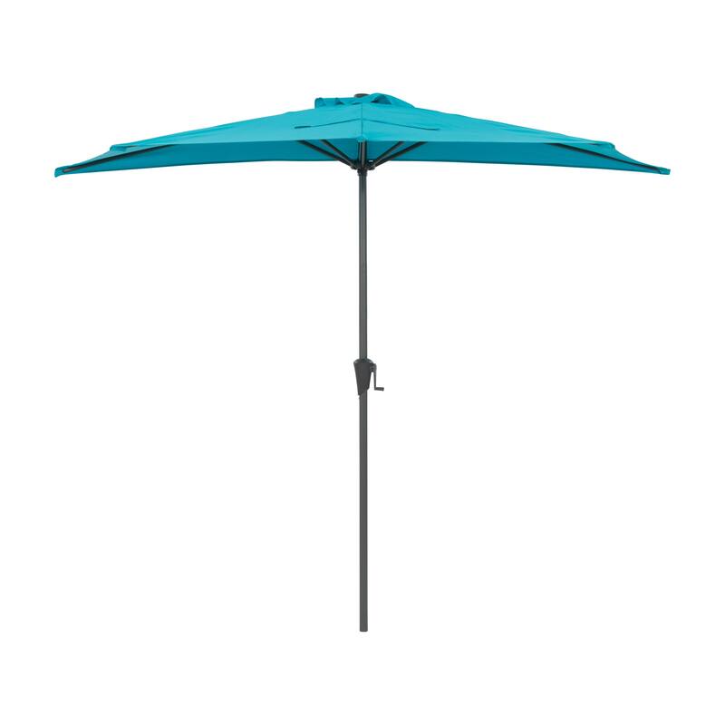 CorLiving 8.5Ft UV Resistant Half Umbrella - Blue
