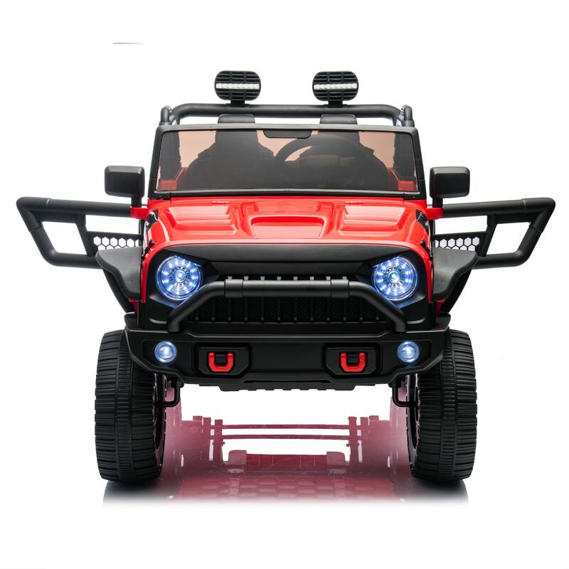24V Electric Ride-On Truck for Kids, Two-Seater, Parental Remote Control, MP3, Bluetooth, Ages 3+