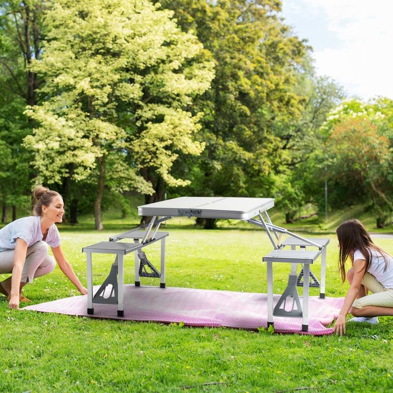 Outdoor Folding Camping Table and Chair Family Picnic Set