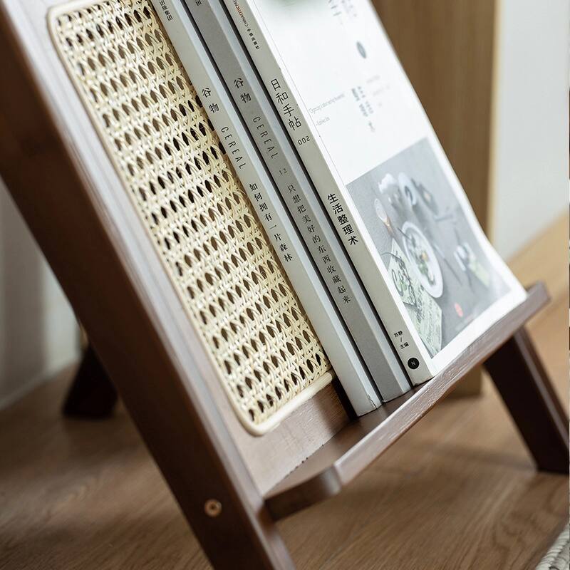 Rattan Nightstand Side Table, Bamboo Accent Bedside Tables, Glass Coffee Tables, Boho End Table with Storage