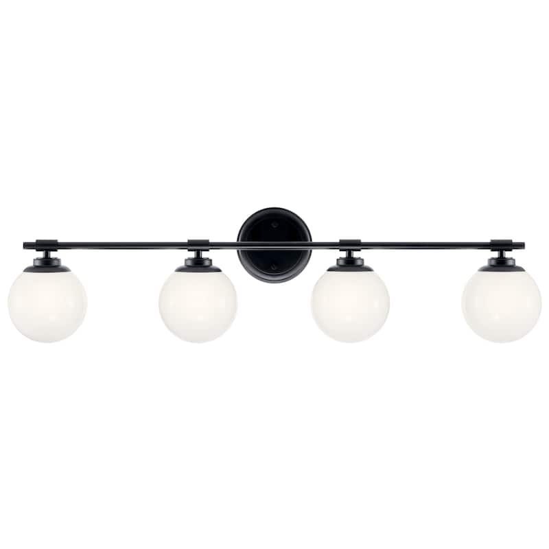 Benno 34 in. 4-Light Bathroom Vanity Light with Opal Glass