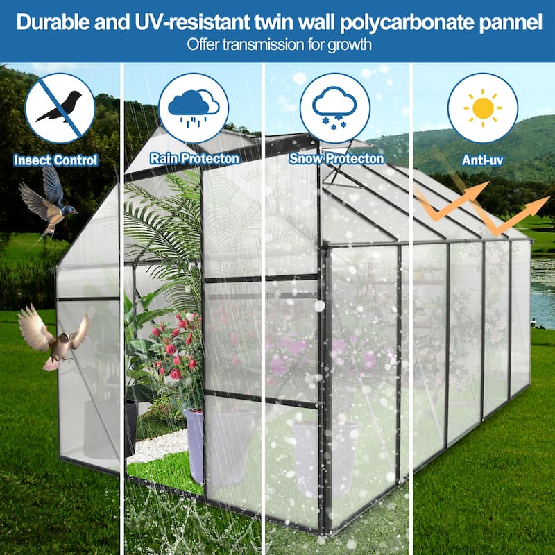 6x10 FT Outdoor Patio Greenhouse