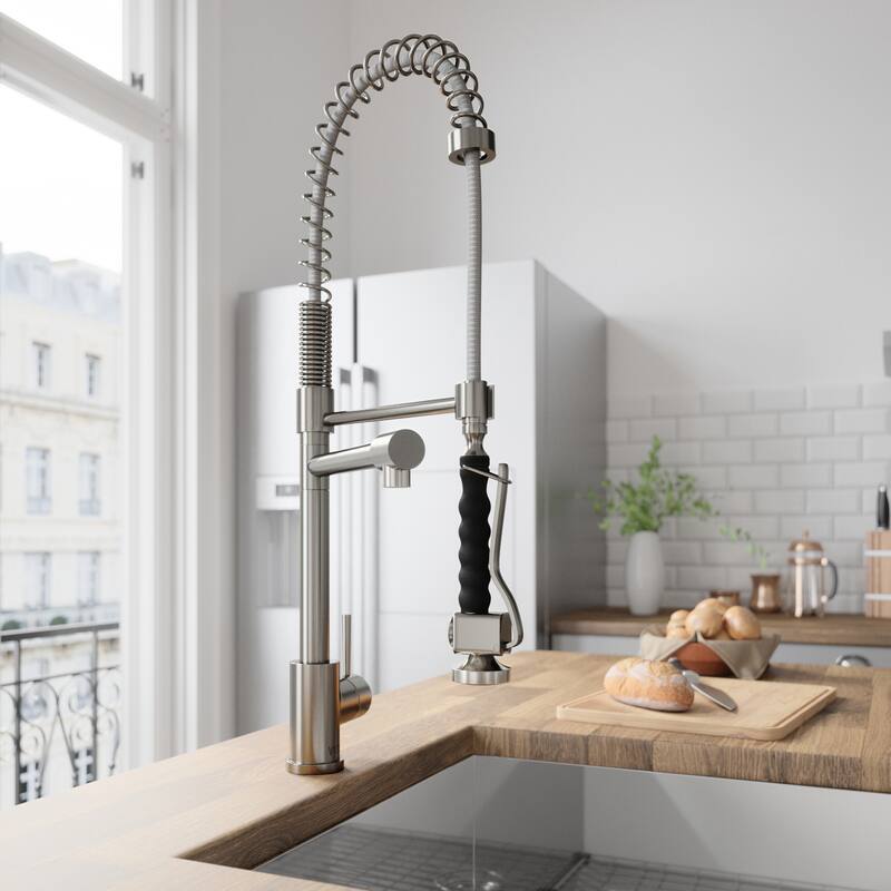 VIGO Zurich 27" H Single Handle Pull-Down Sprayer Kitchen Faucet