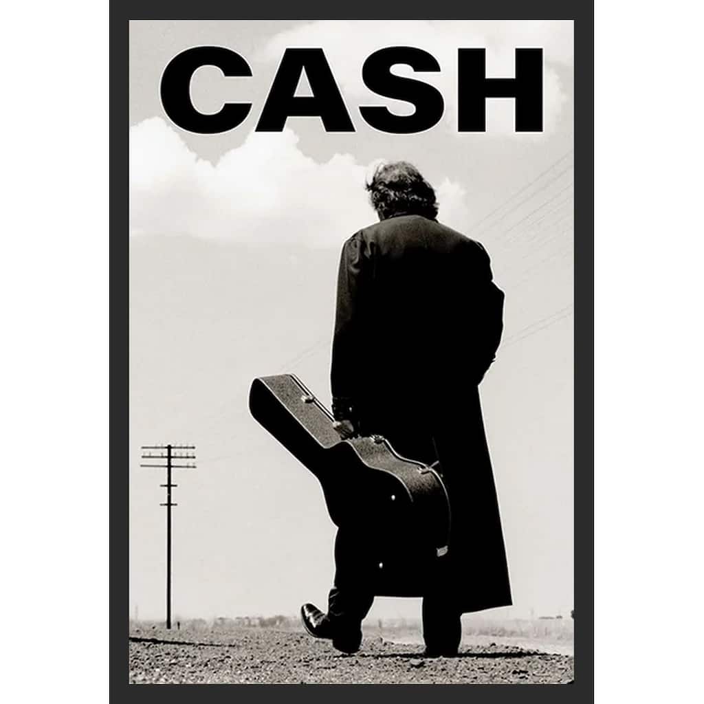 Johnny Cash - Walk Framed Art Poster - 24 x 36 Inch