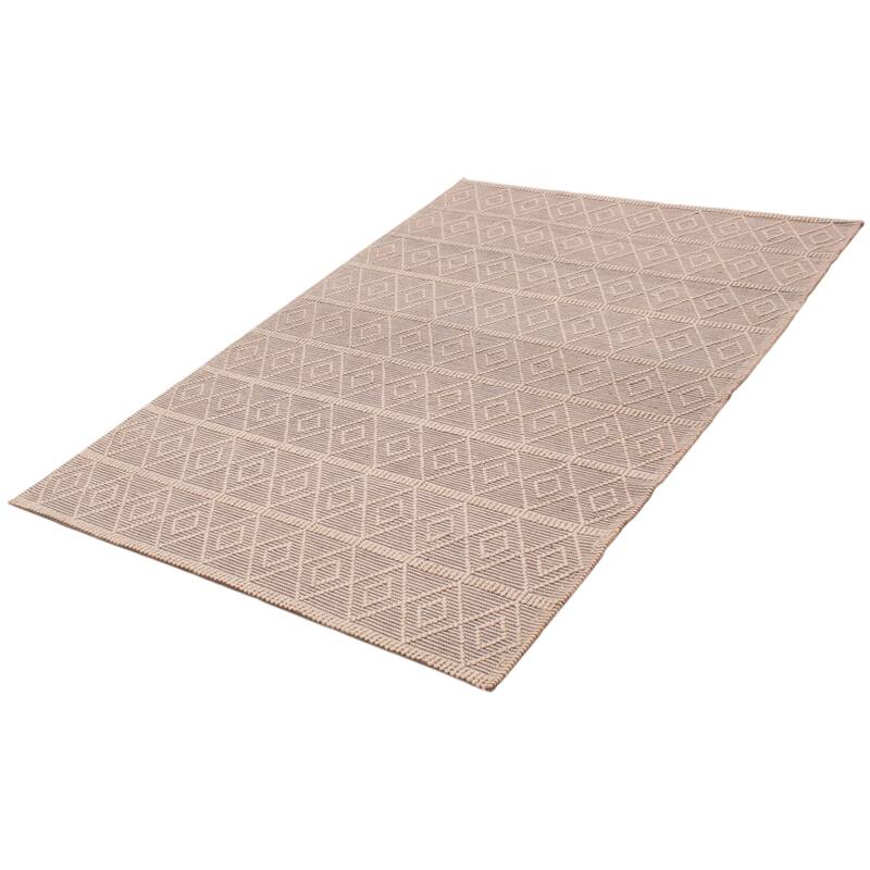 ECARPETGALLERY Braid weave Sienna Grey Wool Rug - 6'0 x 8'10
