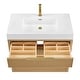 preview thumbnail 31 of 77, Hohhot Bath Vanity with Integrated Stone Sink Top without Mirror