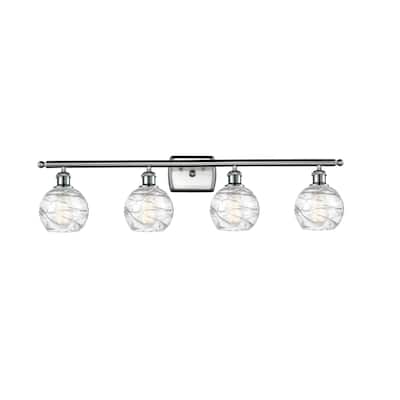 Innovations Lighting Small Deco Swirl 4 Light 36" Wide Bathroom Vanity