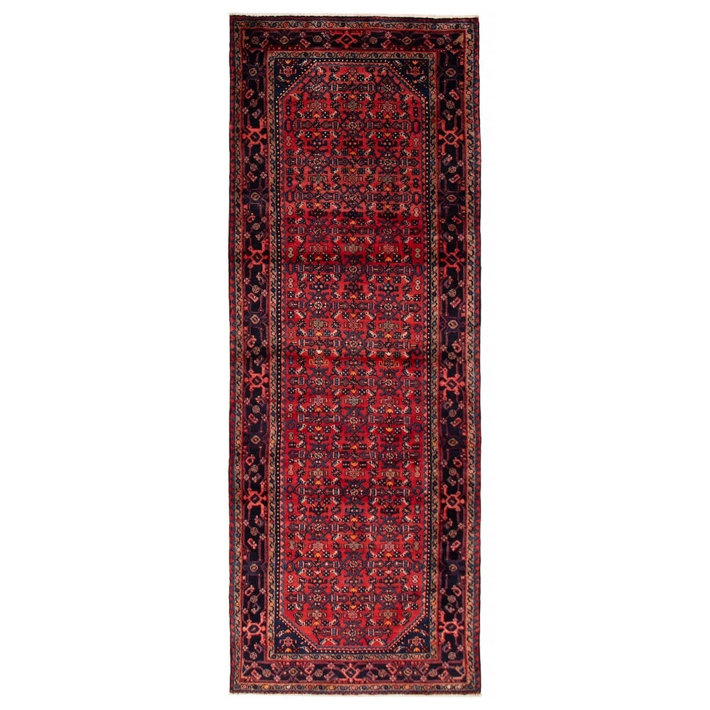 ECARPETGALLERY Hand-knotted Andelz Red Wool Rug - 3'8 x 9'9