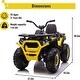 preview thumbnail 4 of 5, 12V Kids Electric 4-Wheeler ATV Quad Ride On Car with LED Light, Music, Horn, USB/TF/MP3 - 43.5" x 27.5'' x 30.5"