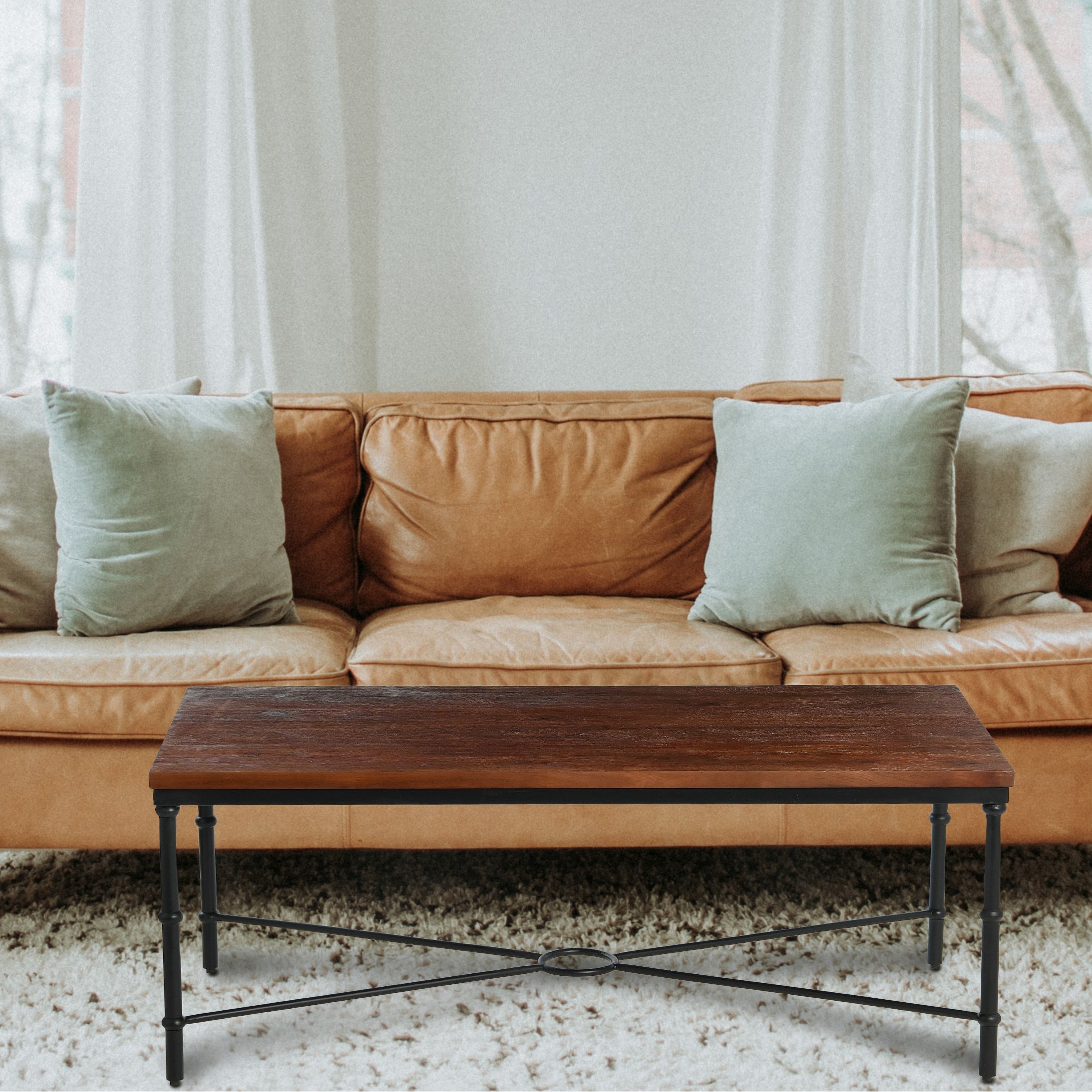Pleasantville End Table with Storage Shelf and Solid Wood Legs