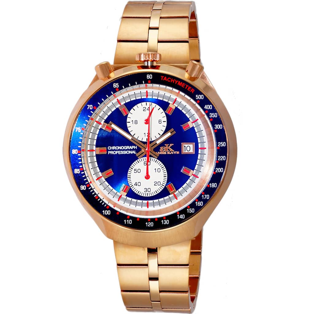 Adee Kaye Men's Muscle Blue Dial Watch - AK5662-MRGBU - 6 (36)