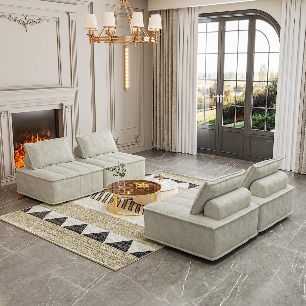 Oversized 4 Modular Square Sofa