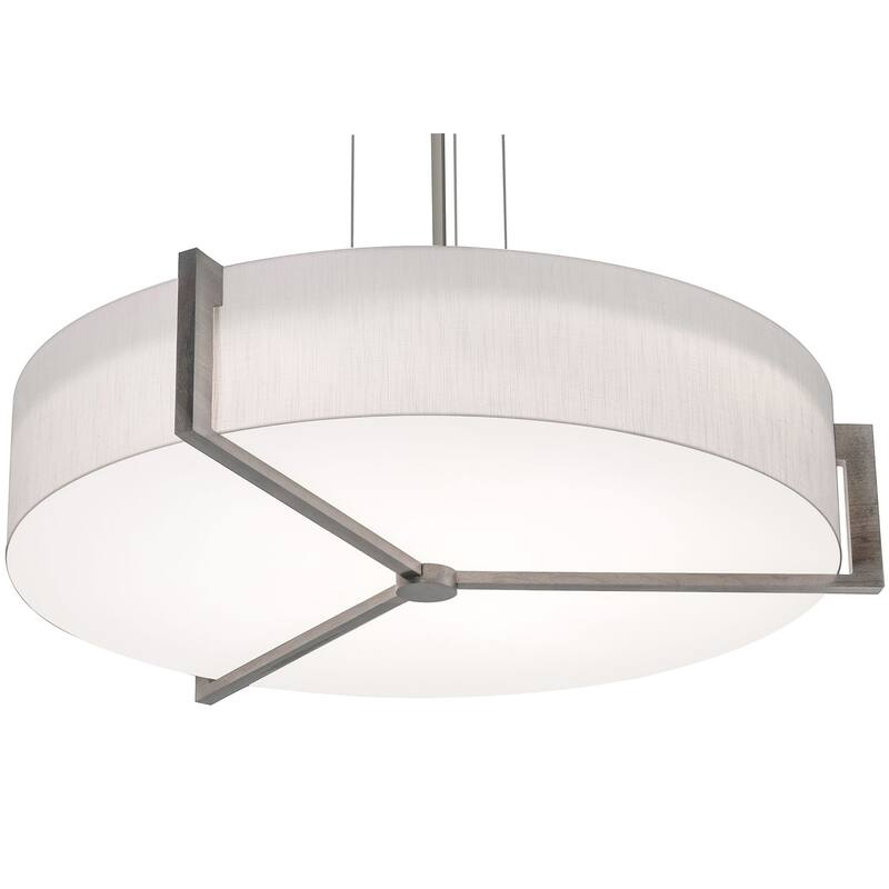 AFX Apex 33'' LED Pendant - Linen White/Weathered Grey
