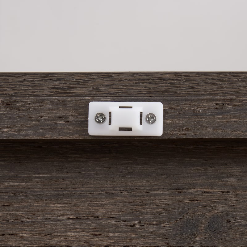 GDF Studio - Modern Tall Storage Cabinet with Drawer and Glass Doors.