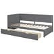 preview thumbnail 11 of 13, Twin Platform Daybed with 2 Drawers, Wood Daybed Grey