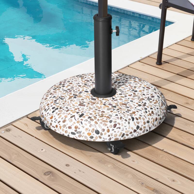 45 lb Heavy Duty Round Base Stand for Patio Outdoor Market Table Umbrella