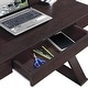 preview thumbnail 6 of 6, Mordern Trendy Writing Desk with Drawer, Espresso