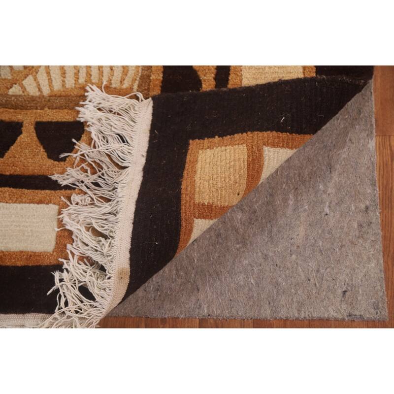 All-Over Nepalese Oriental Large Rug Hand-knotted Wool Carpet - 10'9" x 15'0"