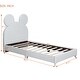 preview thumbnail 24 of 30, Twin Size Animals Theme Kids Bed Velvet Upholstered Platform Bed