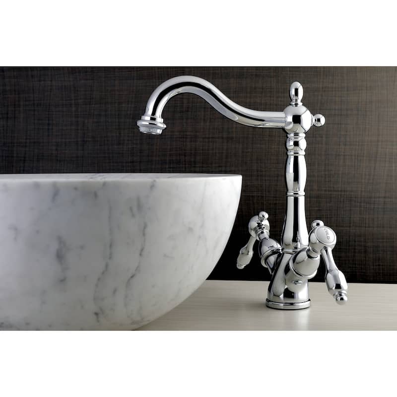 Kingston Brass Tudor 1.2 GPM Deck Mounted Bathroom Faucet