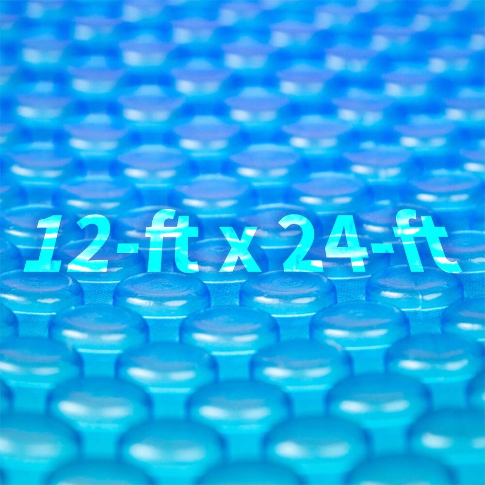 8-mil Solar Blanket for Oval 12-ft x 24-ft Above-Ground Pools - Blue