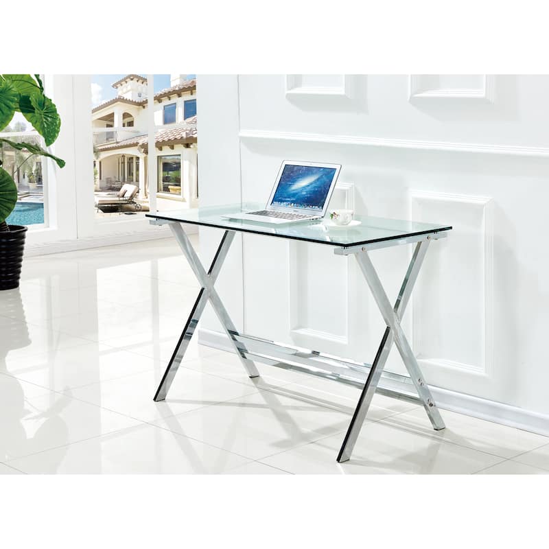 Transparent Tempered Glass Laptop Table Sofa Table