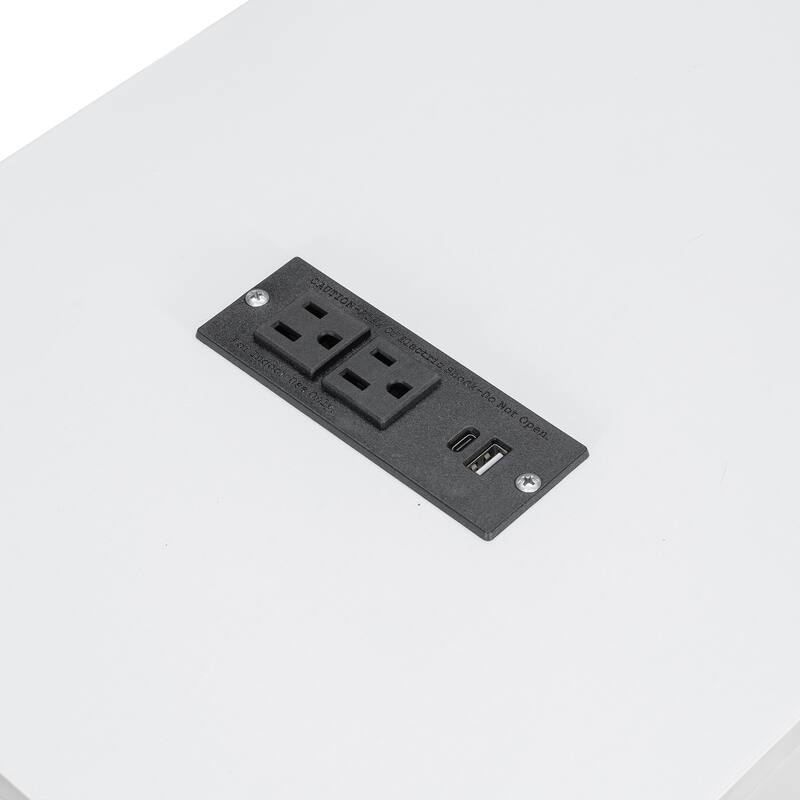 Side-Folding Printed Murphy Bed with LED and USB