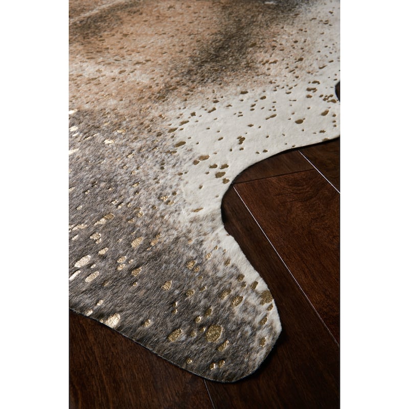 Alexander Home Clayton Faux Cowhide Area Rug