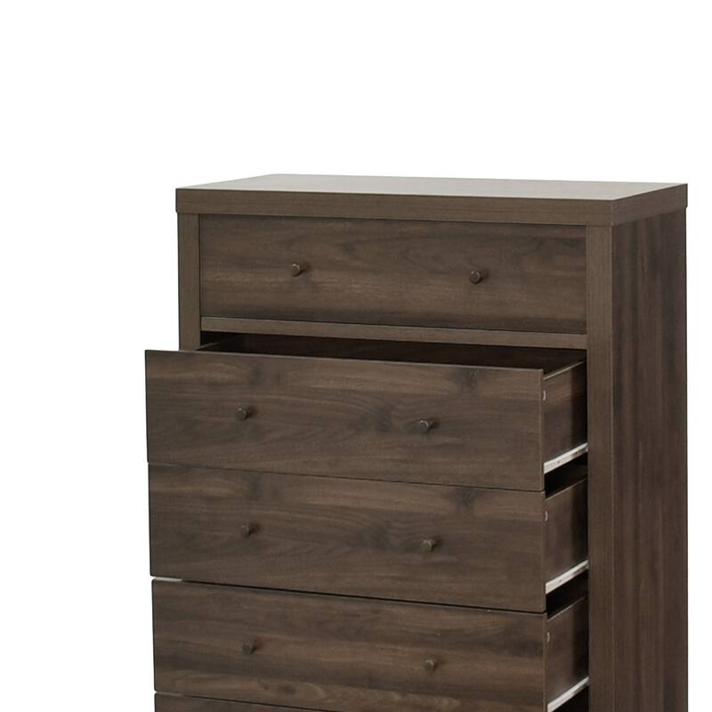 5-Drawer Vertical Chest, Modern Wooden Chest of Drawers with Spacious Storage Space for Bedroom, Hallway, Lliving room