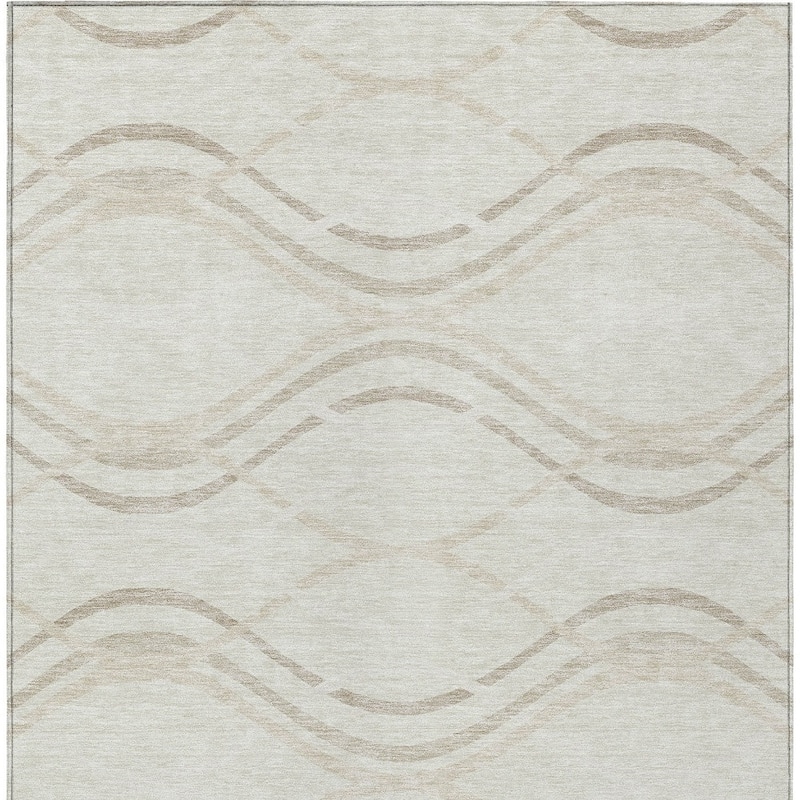 HomeRoots Abstract Transitional Rectangle Outdoor Rug