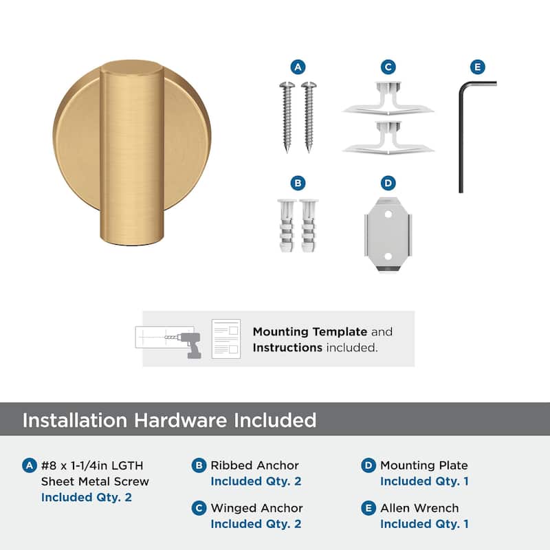 Amerock Arrondi Single Robe Hook