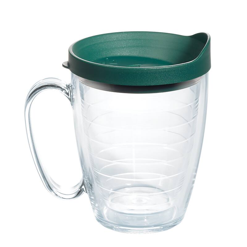 Tervis Clear & Colorful Lidded Made in USA Double Walled Insulated Travel Tumbler, Hunter Green Lid - 16oz Mug - 16oz Mug