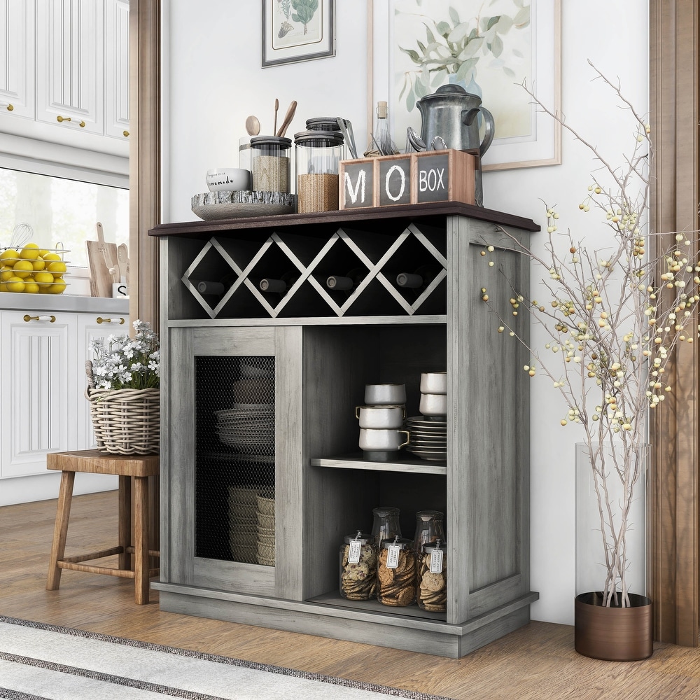 French country wine cabinet top