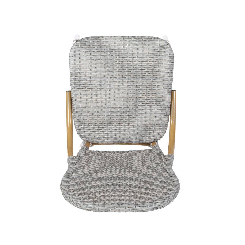 Outdoor Pe Rattan And Aluminum Armless French Bistro Chairs (Excluding the table)