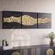 preview thumbnail 1 of 3, Riona Contemporary Abstract River Panels Metal Wall Art - 23.5"H x 23.5"W x 1"D