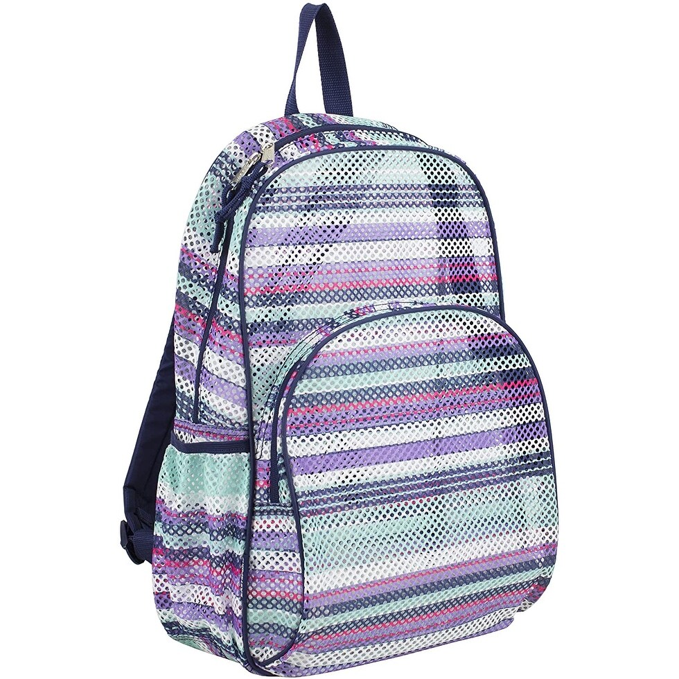 purple mesh backpack