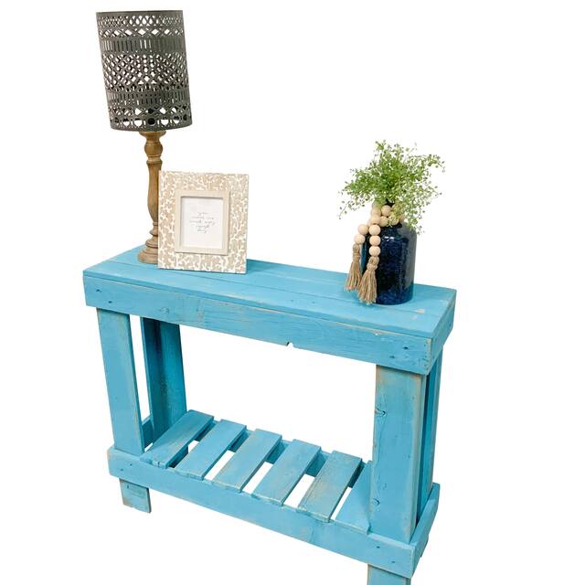 Natural Barnwood Reclaimed Wood Entryway Console Table