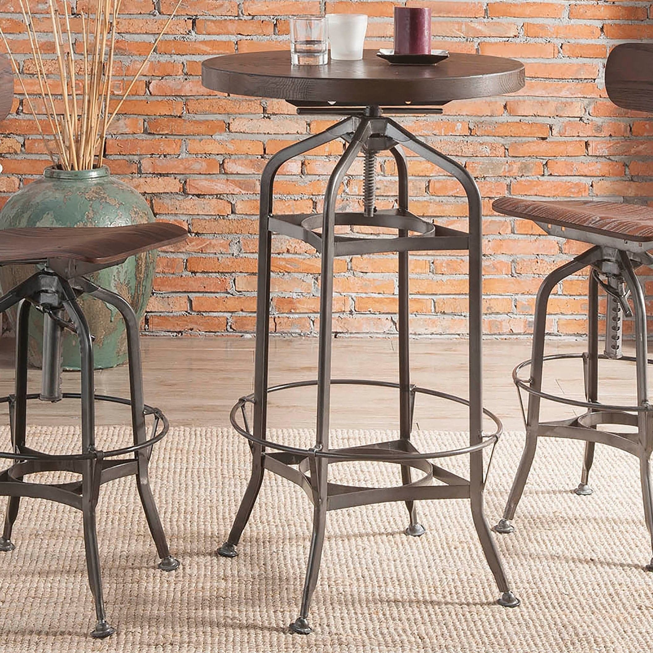 Antique Cafe table 60 iron leg Cherry 【公式通販】