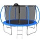 preview thumbnail 1 of 7, Trampoline Outside Safety Net With Basketaball Hoop