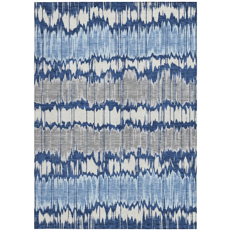 HomeRoots Striped Transitional Rectangle Outdoor Rug